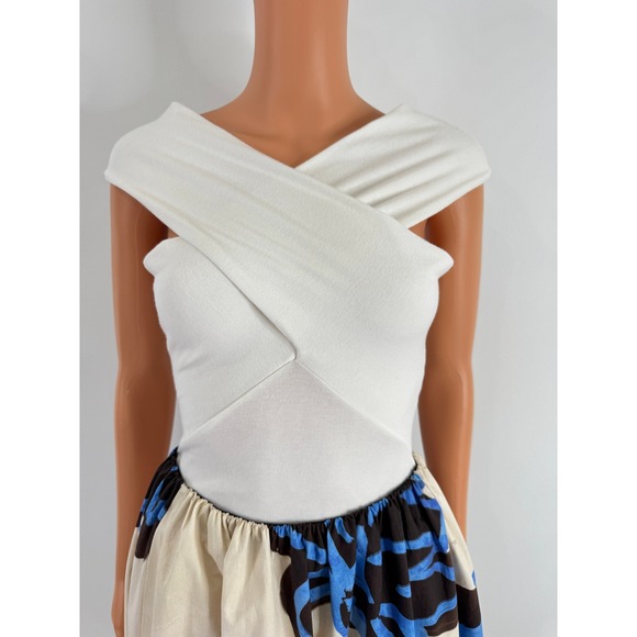 Unbranded Tops - Fashion Nova Criss Cross Off The Shoulder Wrap Top Cutout Back Knit Bodice